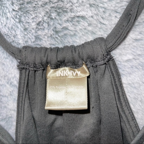 Gray Ink & Ivy Tank Top with String Straps Size Large - Picture 4 of 6